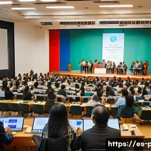 Home 30 공공정책 이해를 위한 필수 용어 - A vibrant public policy forum scene in a Latin American city, showing diverse participants including...