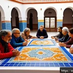Home 21 공공정책 컨설팅 사례 - A vibrant urban community workshop in Andalusia, Spain, showing diverse residents actively participa...