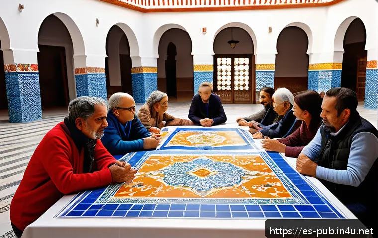 공공정책 컨설팅 사례 - A vibrant urban community workshop in Andalusia, Spain, showing diverse residents actively participa...
